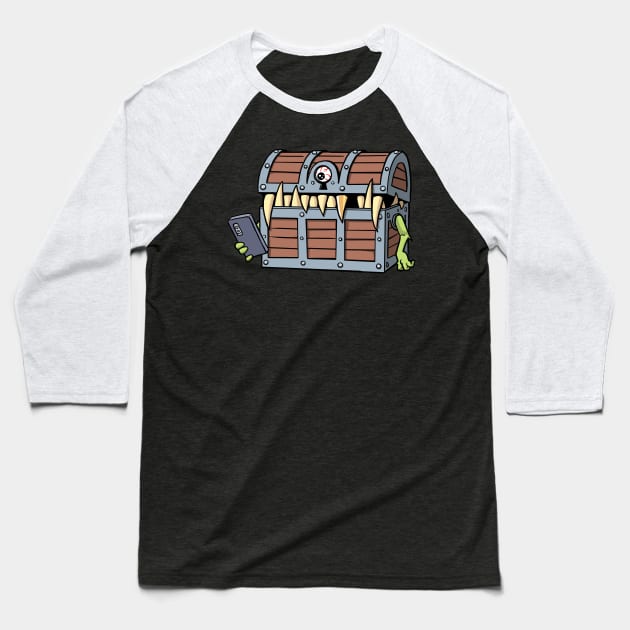 Mimic Chest with Phone, Non-Smoking Baseball T-Shirt by Angel Robot
